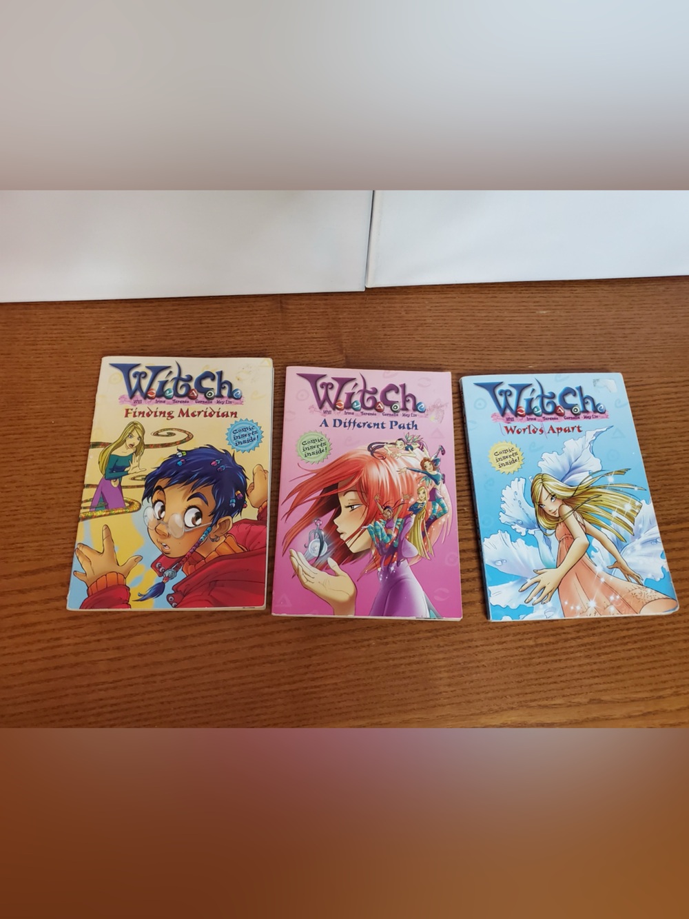 W.I.T.C.H. Paperback Novels Set - Yellow, Pink, Blue Covers